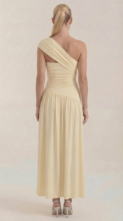 Ana Vanesa™ | Vestido Maxi Asimétrico de Un Hombro Enid