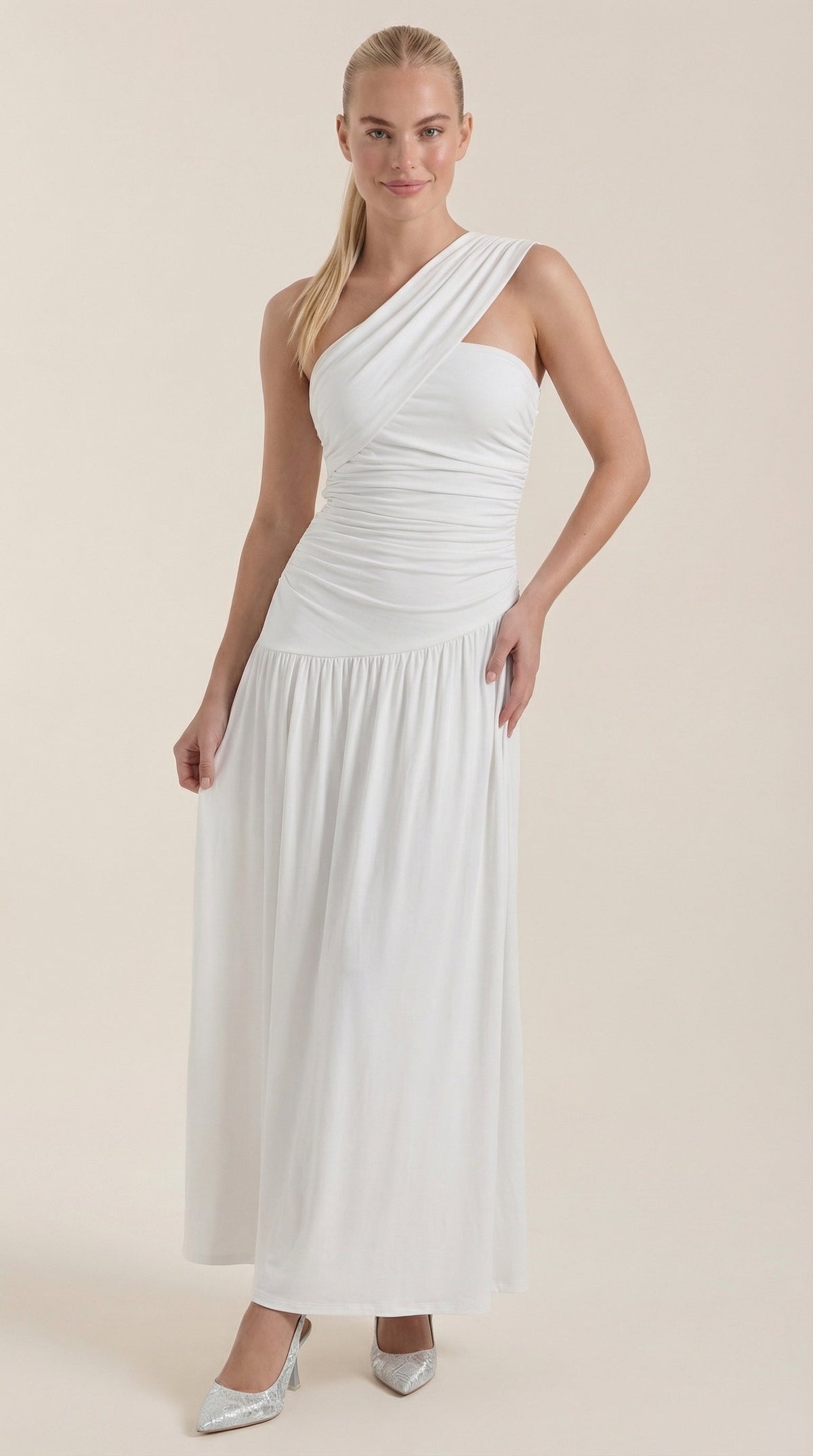 Ana Vanesa™ | Vestido Maxi Asimétrico de Un Hombro Enid