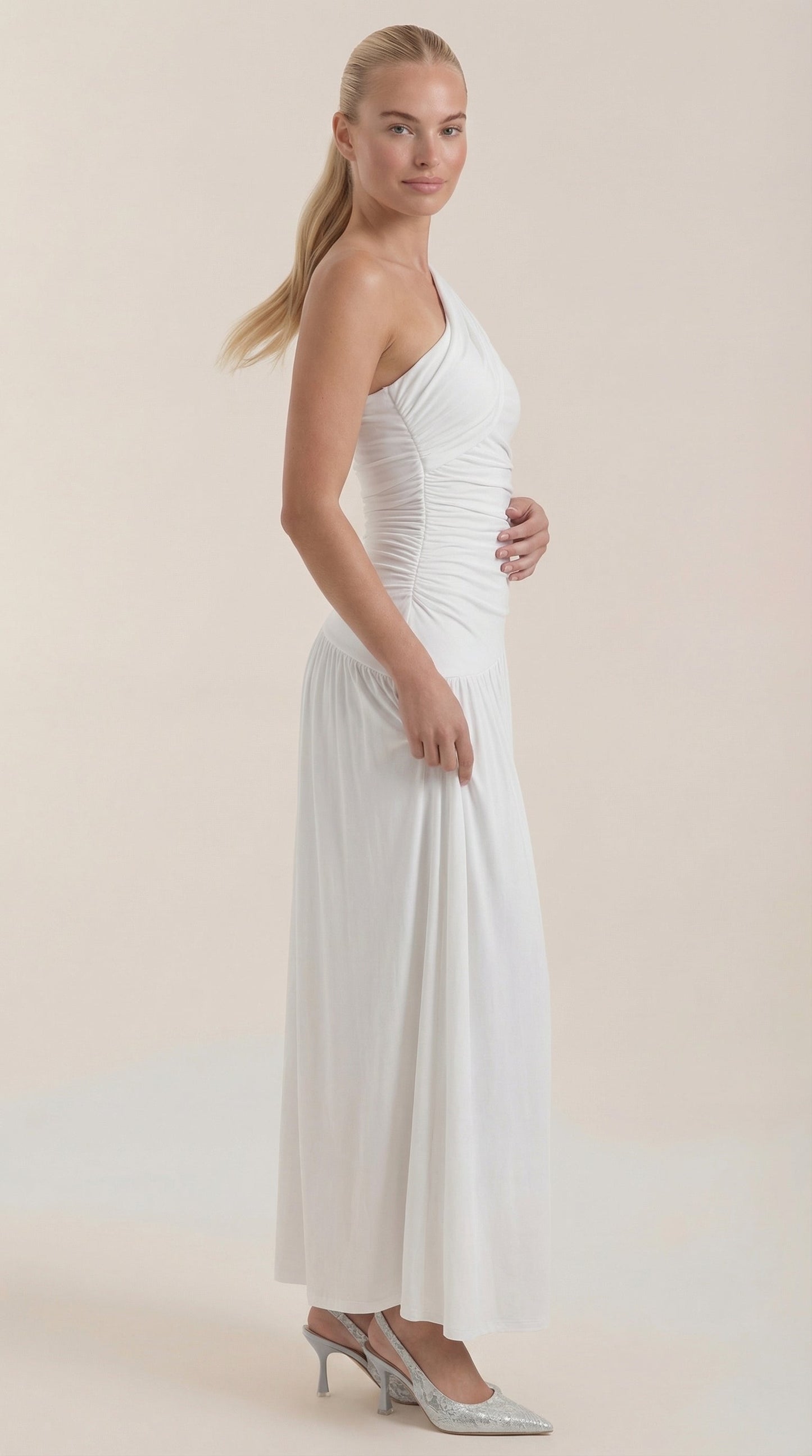 Ana Vanesa™ | Vestido Maxi Asimétrico de Un Hombro Enid