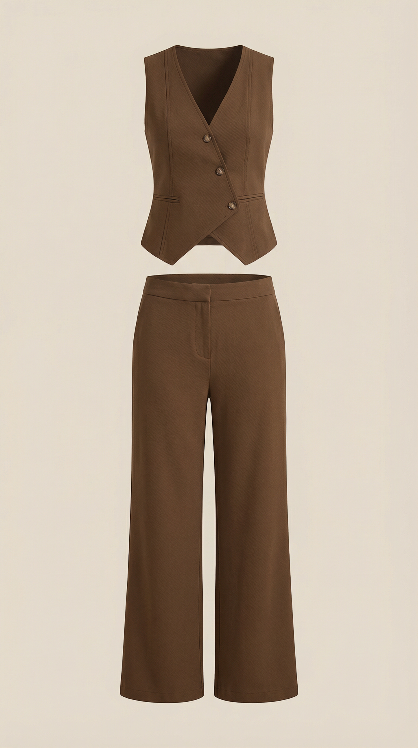 Yolanda Loida™ | Traje elegante de dos piezas con escote en V para mujer