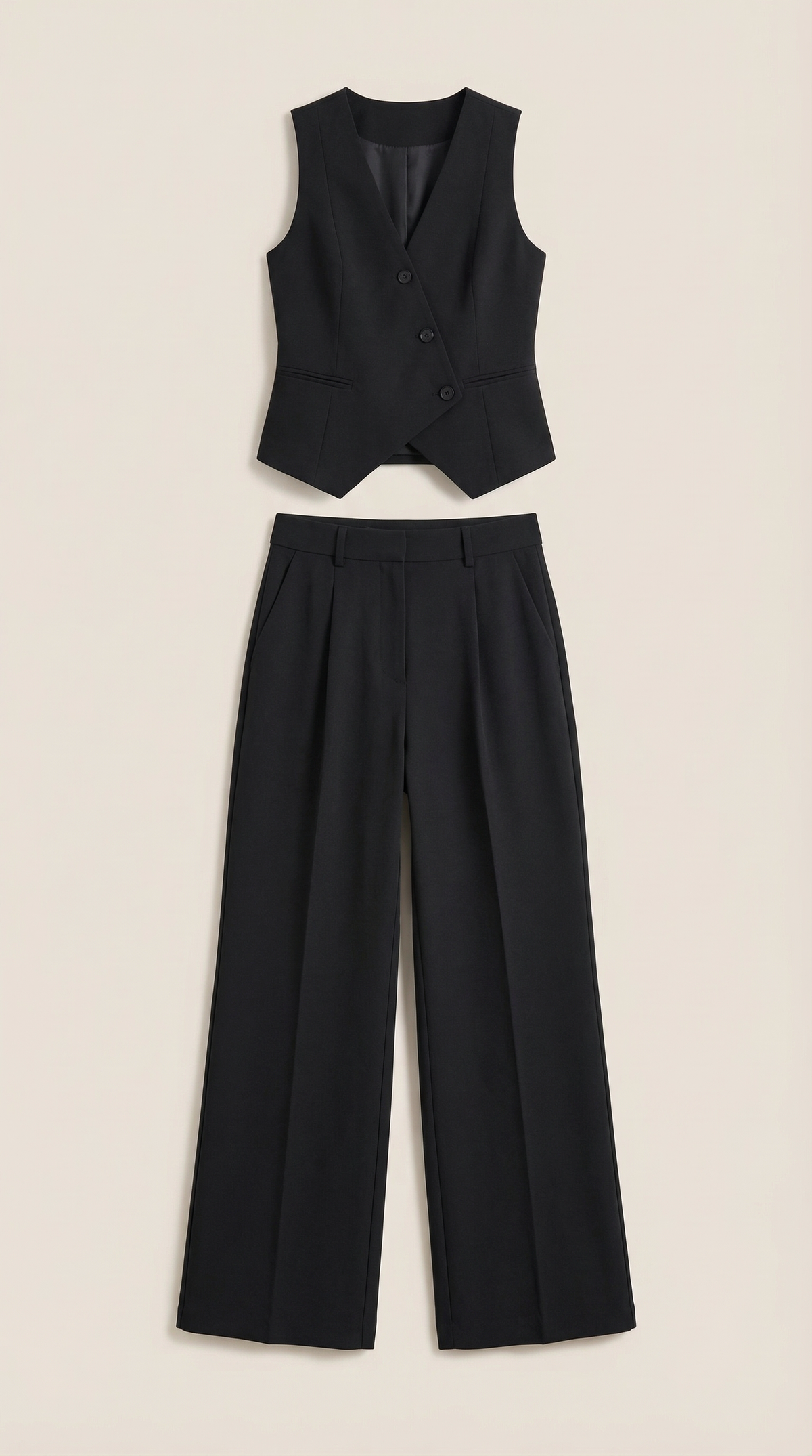 Ana Milena™ | Conjunto de Chaleco y Pantalones en Color Jengibre