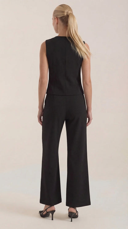 Ana Milena™ | Conjunto de Chaleco y Pantalones en Color Jengibre