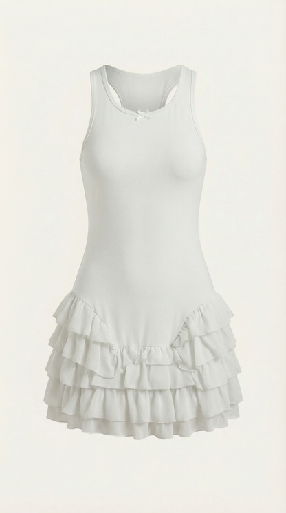Ana Irina™ | Gwen Mini Vestido con Detalles de Volantes