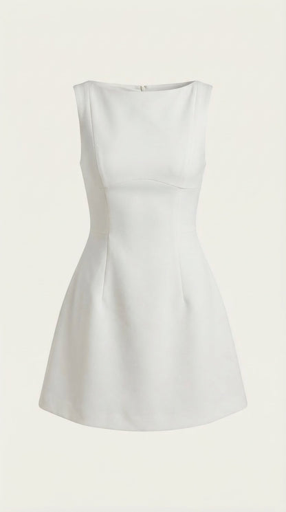 Ana Marlén™ | Vestido Corto Helga con Escote Barco