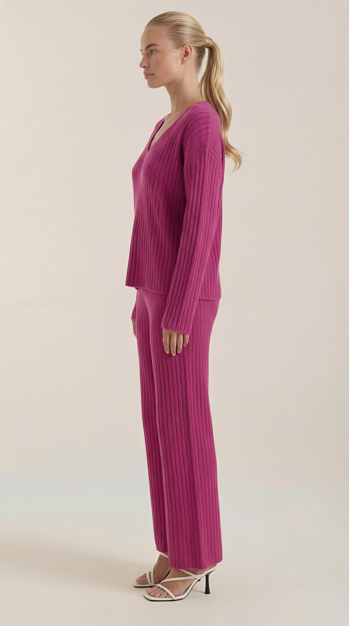 María Isela™ | Conjunto Matilda de Punto con Escote en V Texturizado