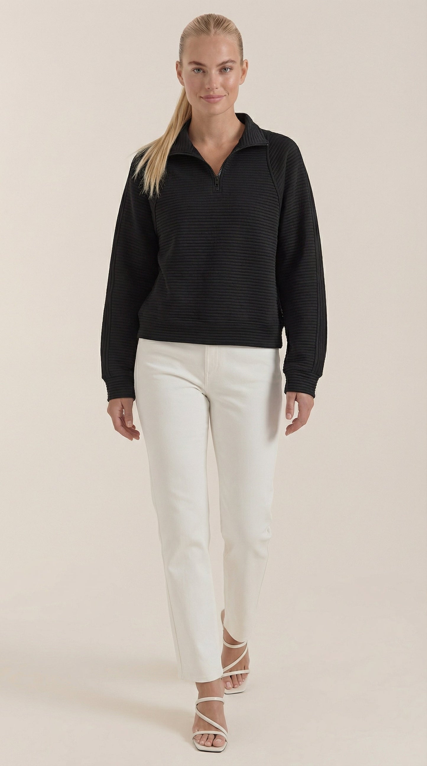Ana Ludmila™ | Melinda Quarter-Zip Polo Pullover