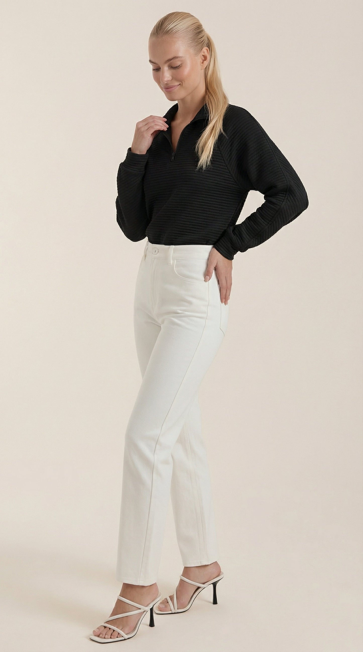 Daniela Bianca™ | Polo con Media Cremallera