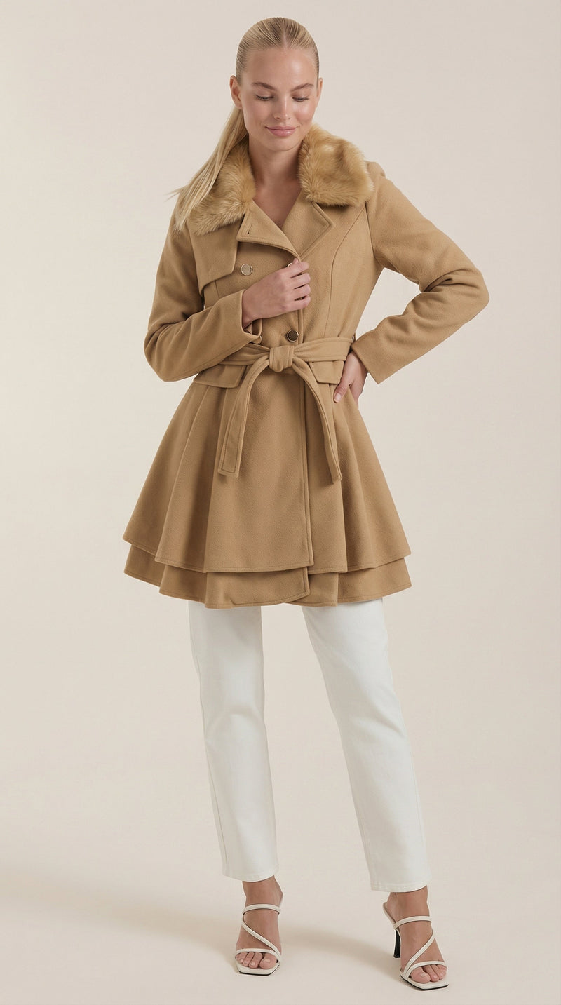 Carmela Ismenia™ | Abrigo A-Línea con Corte Fit-and-Flare