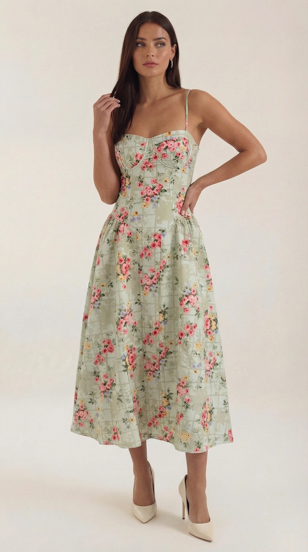 Ana Amaya™ | Vestido midi Corsé