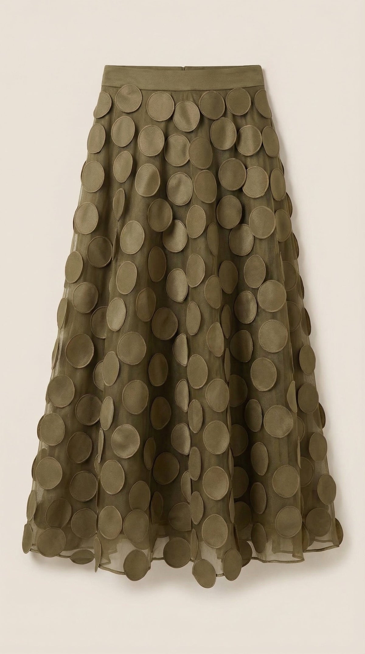 Costanza Amira™ | Falda Midi de Malla con Detalles de Puntos