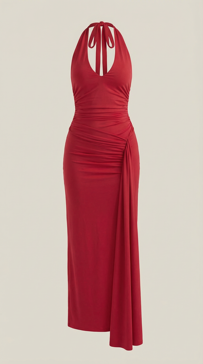 Ana Katia™ | Vestido largo estilo halter Paulette