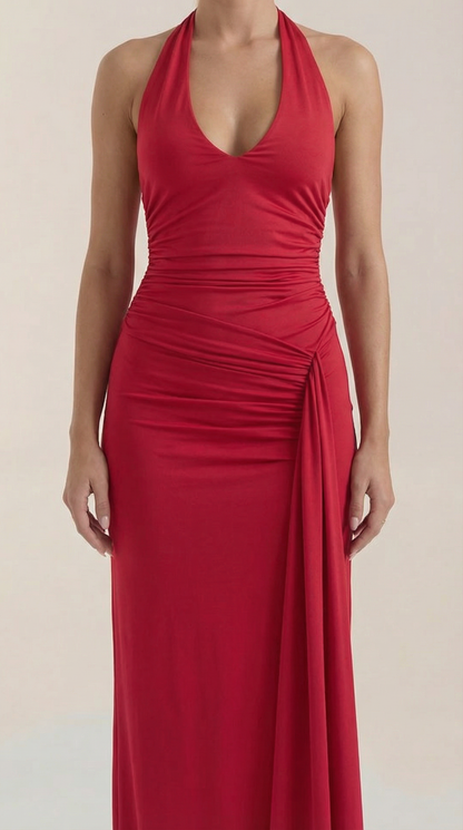 Ana Katia™ | Vestido largo estilo halter Paulette
