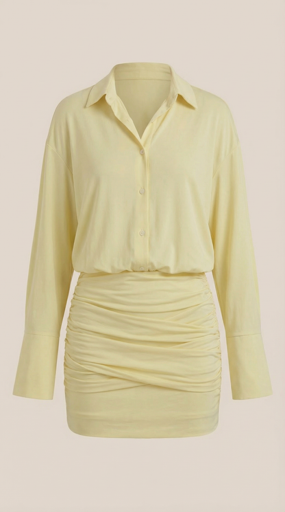 Ana Vera™ | Vestido Mini Camisero Polly