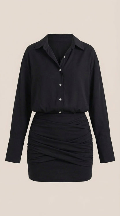 Ana Vera™ | Vestido Mini Camisero Polly