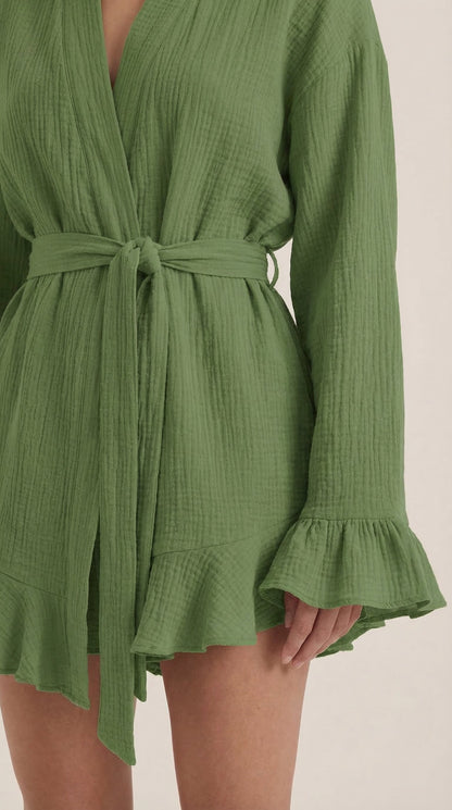 Rebecca Ophélie™ | Conjunto de vestido mini cruzado