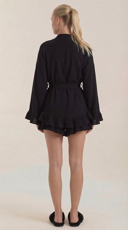 Rebecca Ophélie™ | Conjunto de vestido mini cruzado