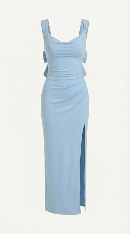 Ana Ronda™ | Vestido Maxi Rhoda con Detalles Fruncidos