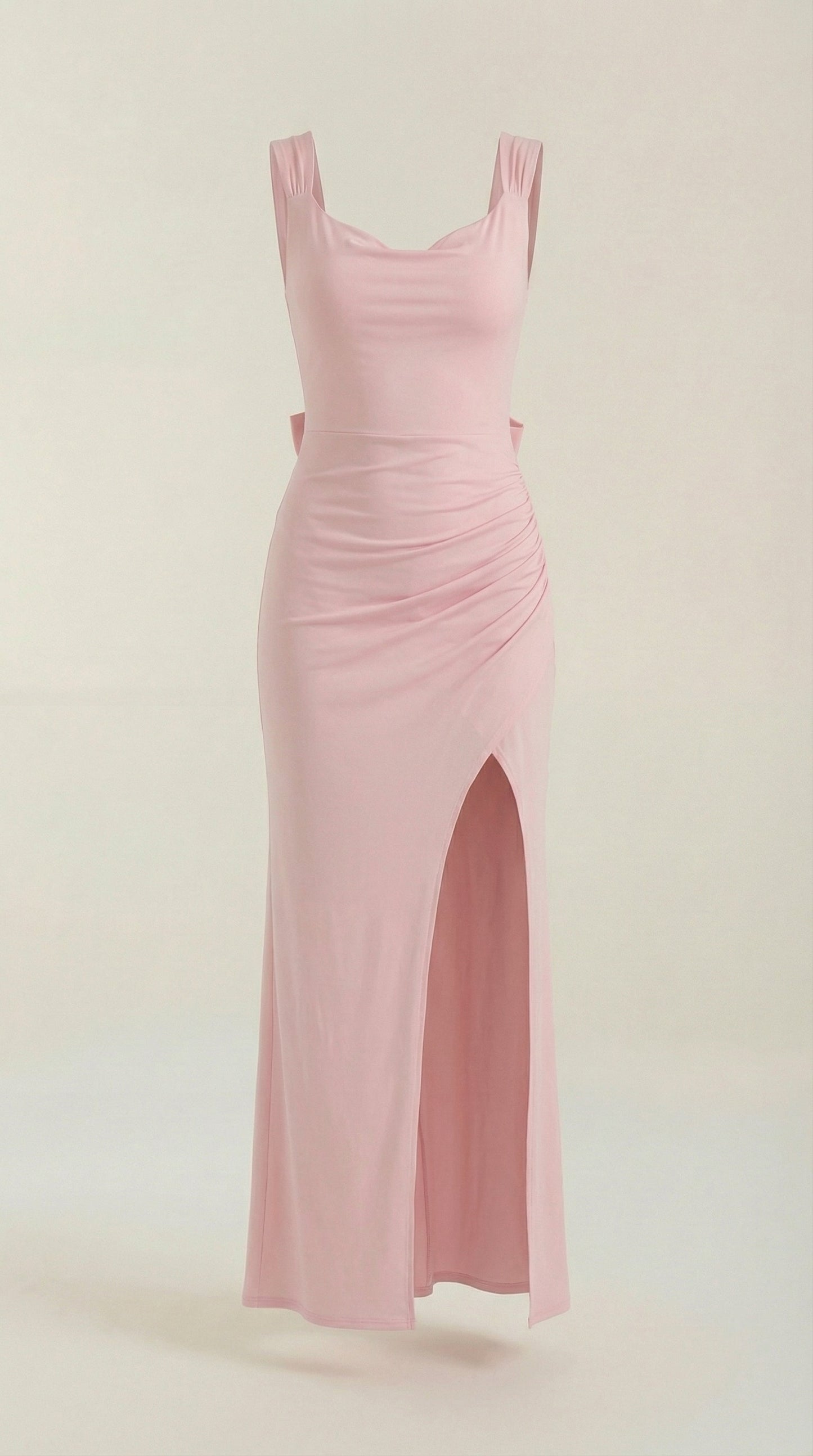 Rosa Teodora™ | Vestido Largo Rhoda con Detalles Fruncidos