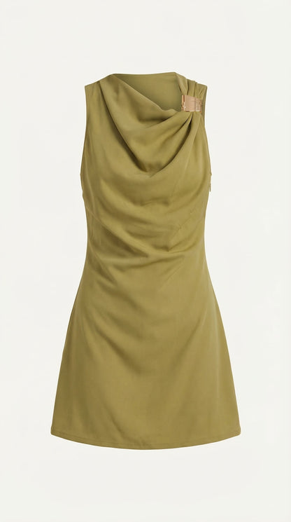 Ana Rosenda™ | Vestido Corto con Cuello de Cowl Rosalie