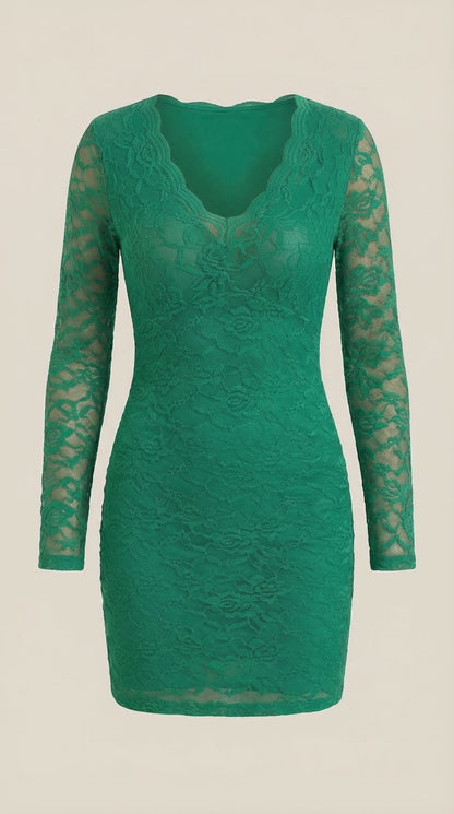Ana Ursula™ | Vestido Corto Bodycon de Encaje Sadie