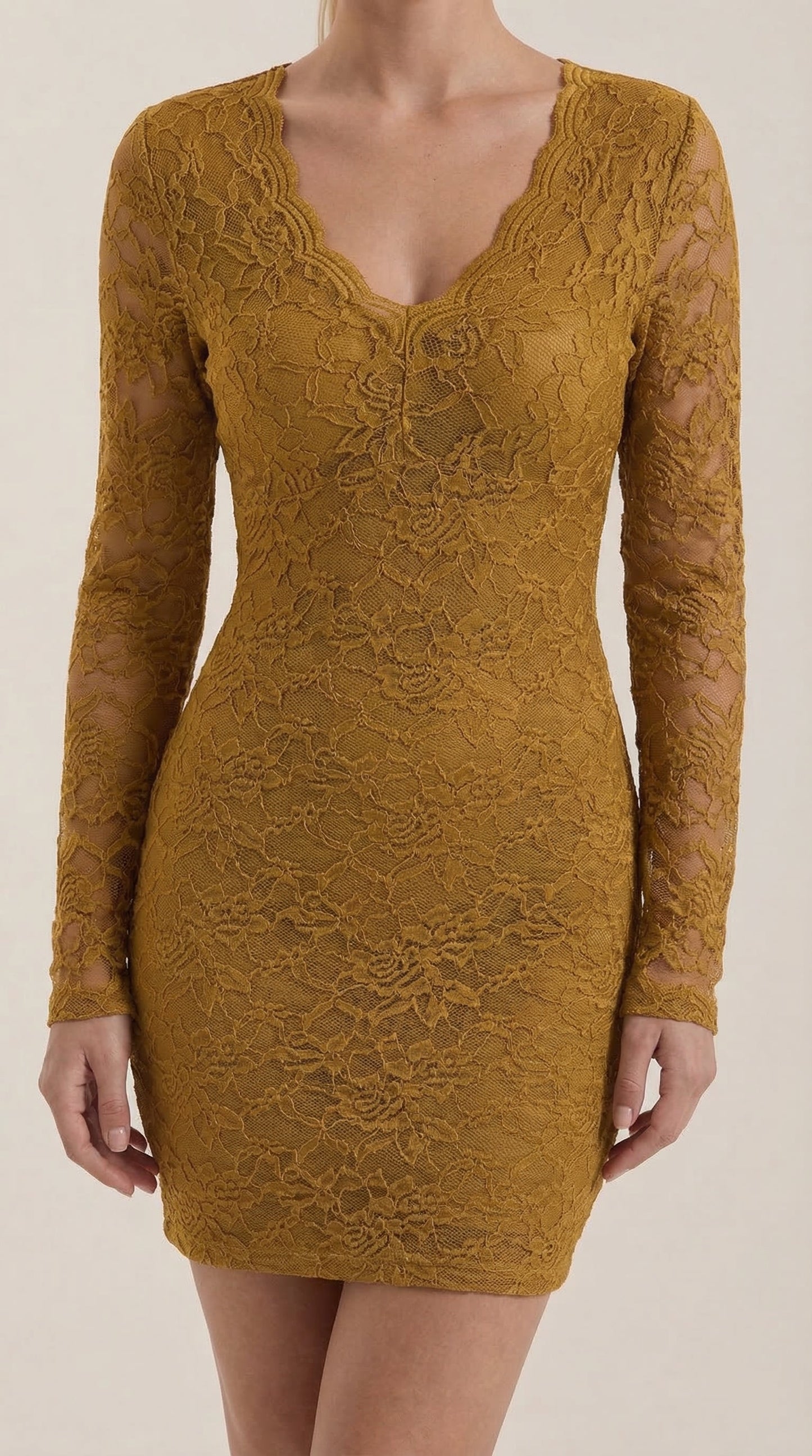 Azzurra™ | Vestido Corto Bodycon de Encaje