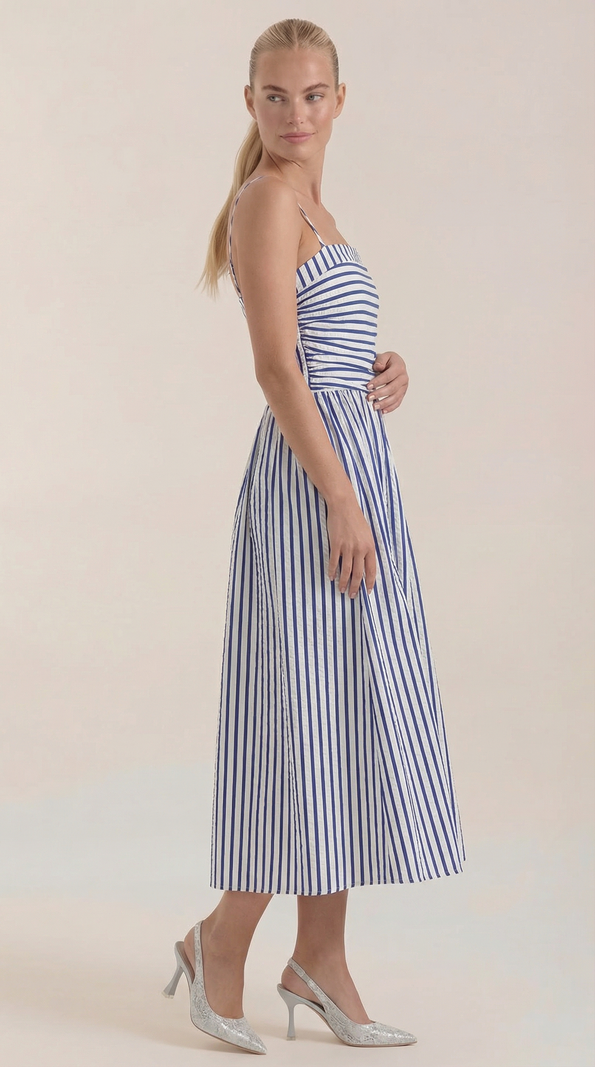 Ana Menta™ | Vestido largo Sandra con rayas