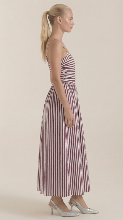 Ana Menta™ | Vestido largo Sandra con rayas