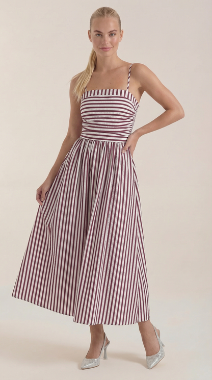 Ana Menta™ | Vestido largo Sandra con rayas