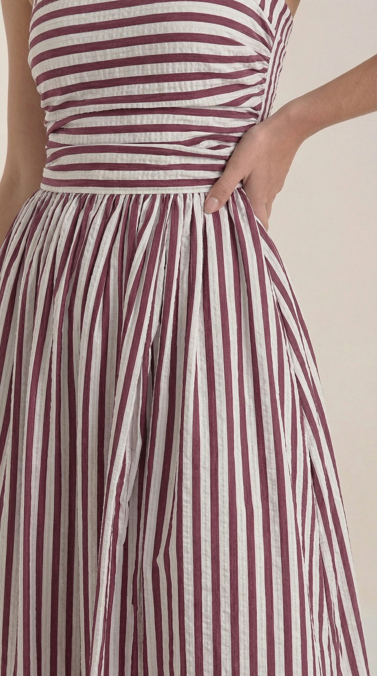 Ana Menta™ | Vestido largo Sandra con rayas