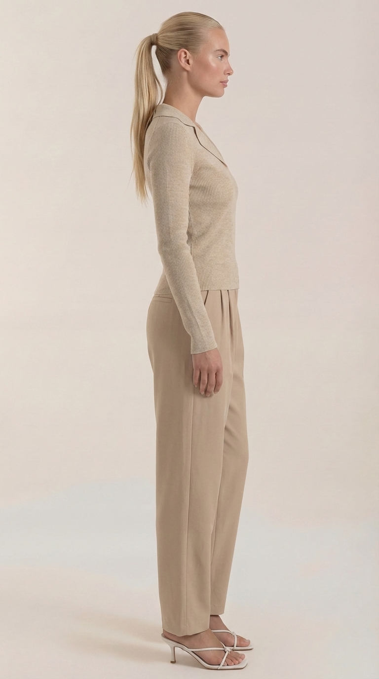 Ainara Etel™ | Suéter de punto con cuello elegante