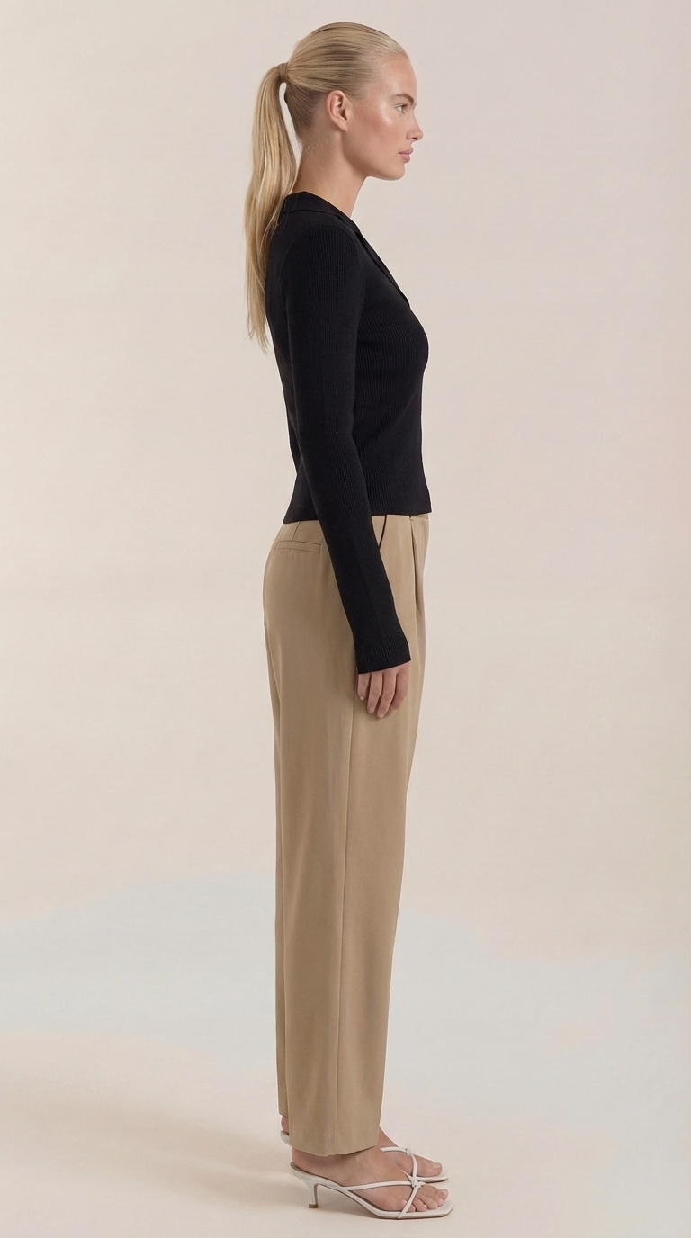 Ainara Etel™ | Suéter de punto con cuello elegante