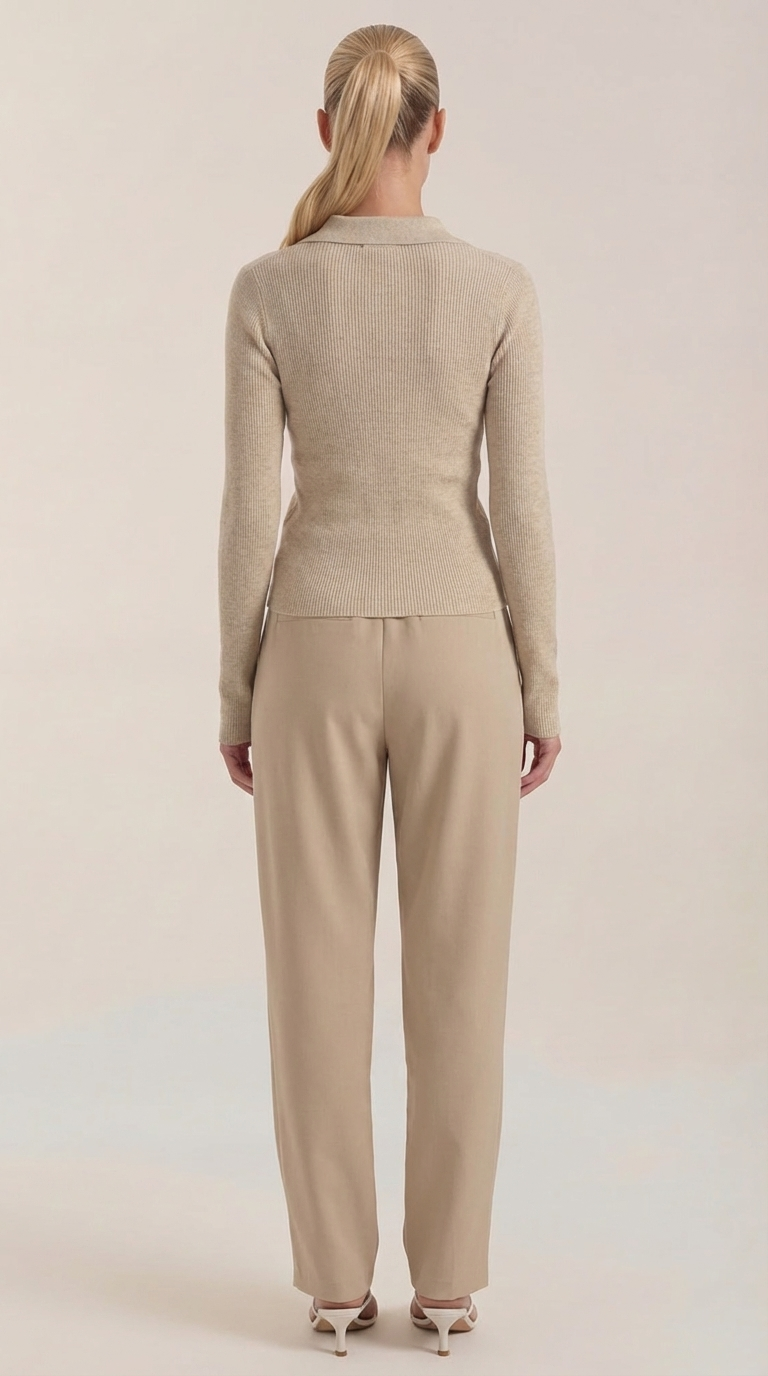 Ainara Etel™ | Suéter de punto con cuello elegante