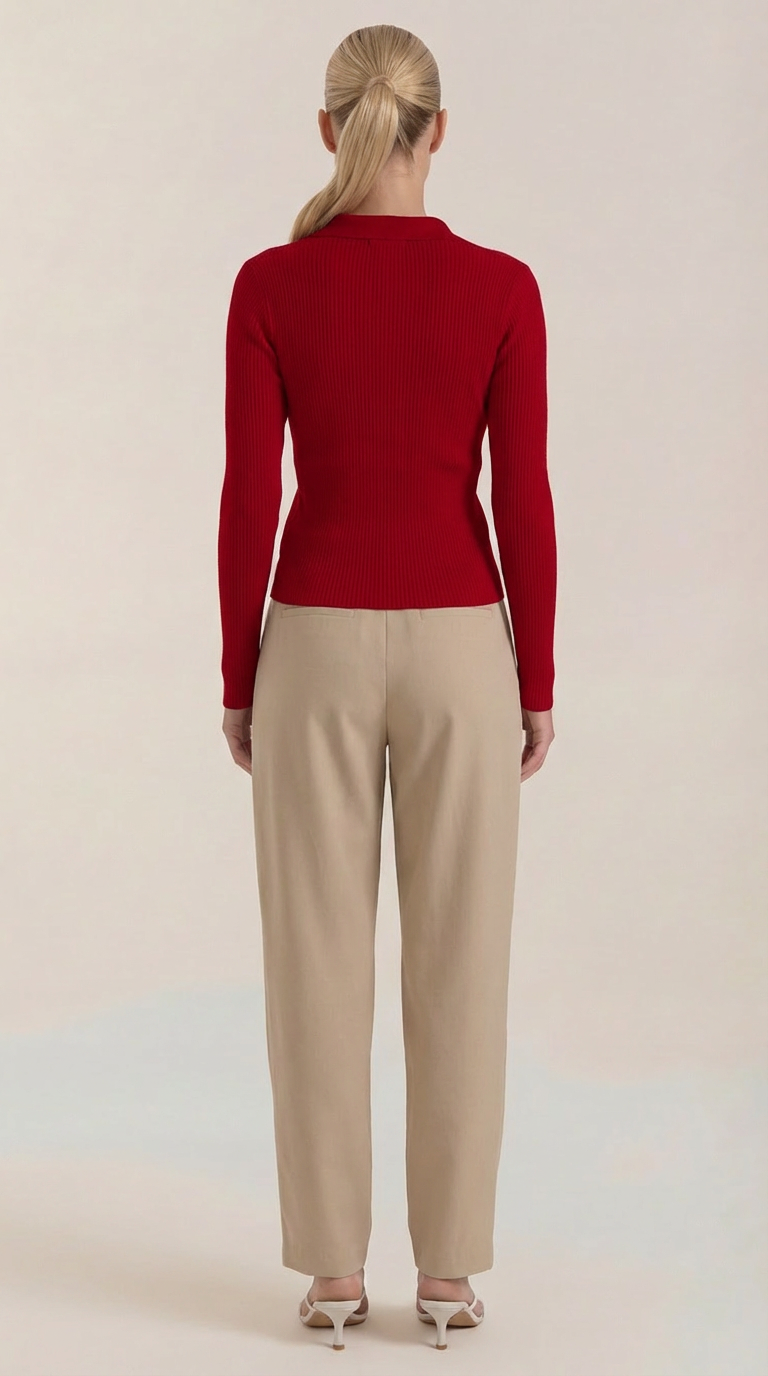 Ainara Etel™ | Suéter de punto con cuello elegante