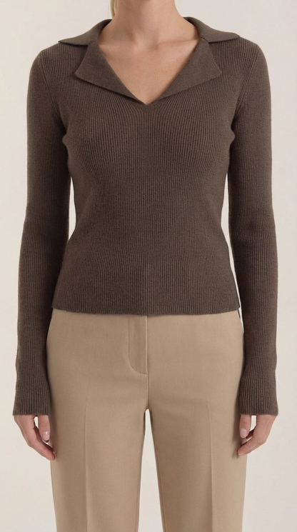 Lena™ | Suéter de punto con cuello elegante