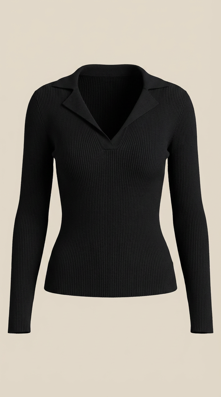 Ainara Etel™ | Suéter de punto con cuello elegante