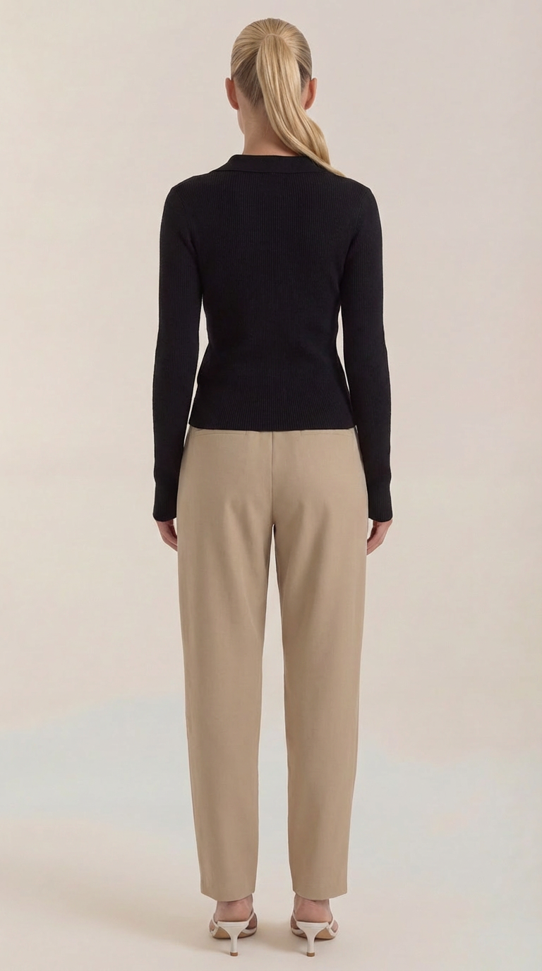 Ainara Etel™ | Suéter de punto con cuello elegante