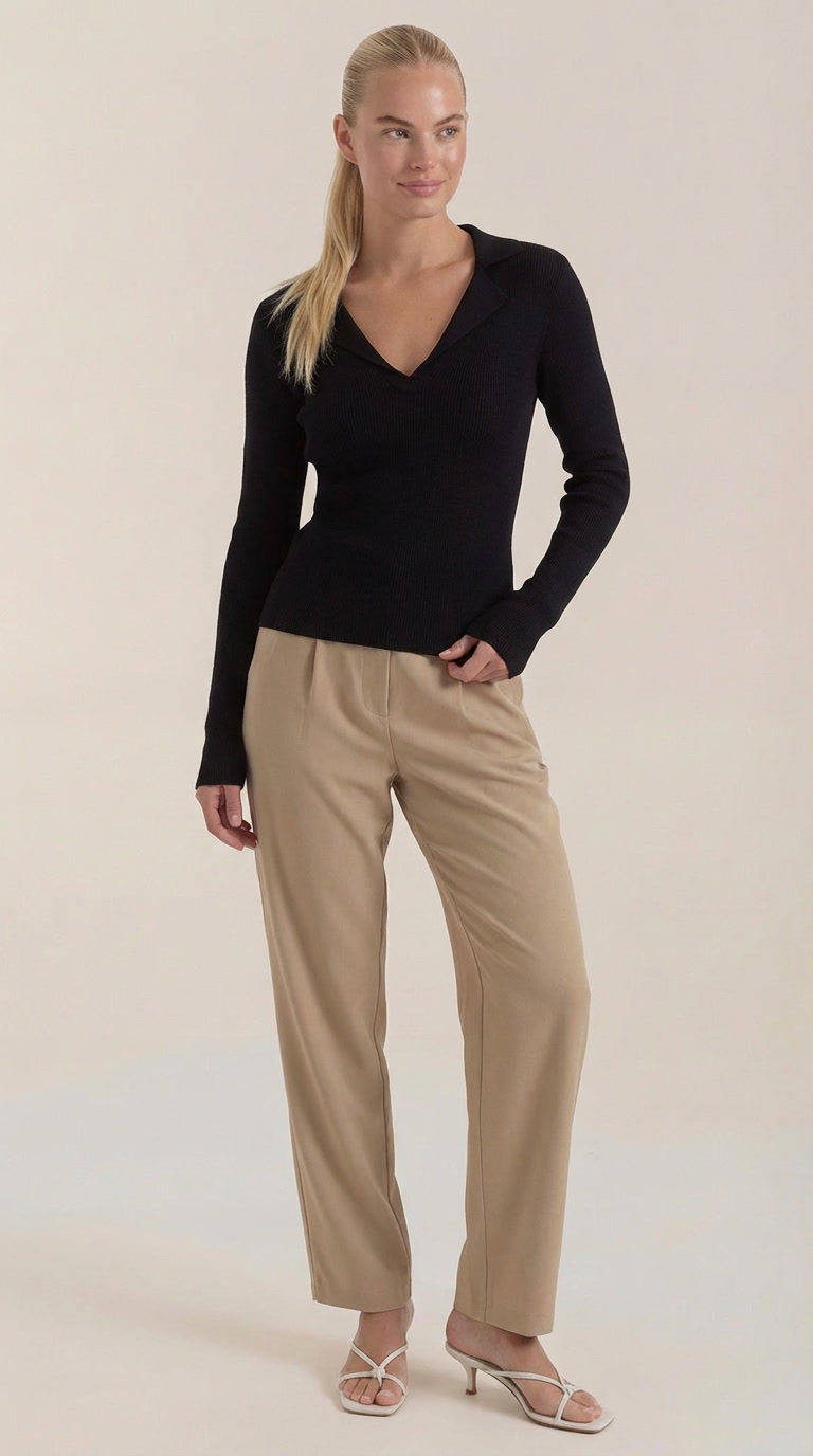 Lena™ | Suéter de punto con cuello elegante