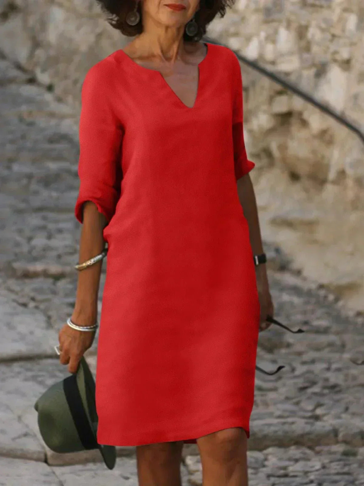 Élodie™ | Vestido elegante cuello V