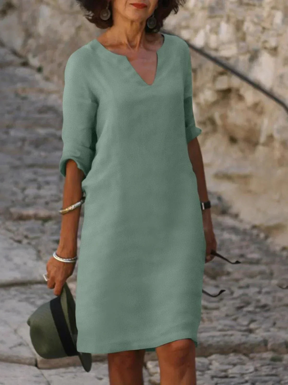 Élodie™ | Vestido elegante cuello V