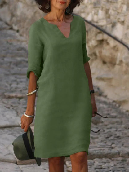 Élodie™ | Vestido elegante cuello V