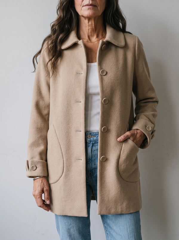 Soléanne™ | Manteau classique boutonné – Élégance intemporelle pour toutes les occasions
