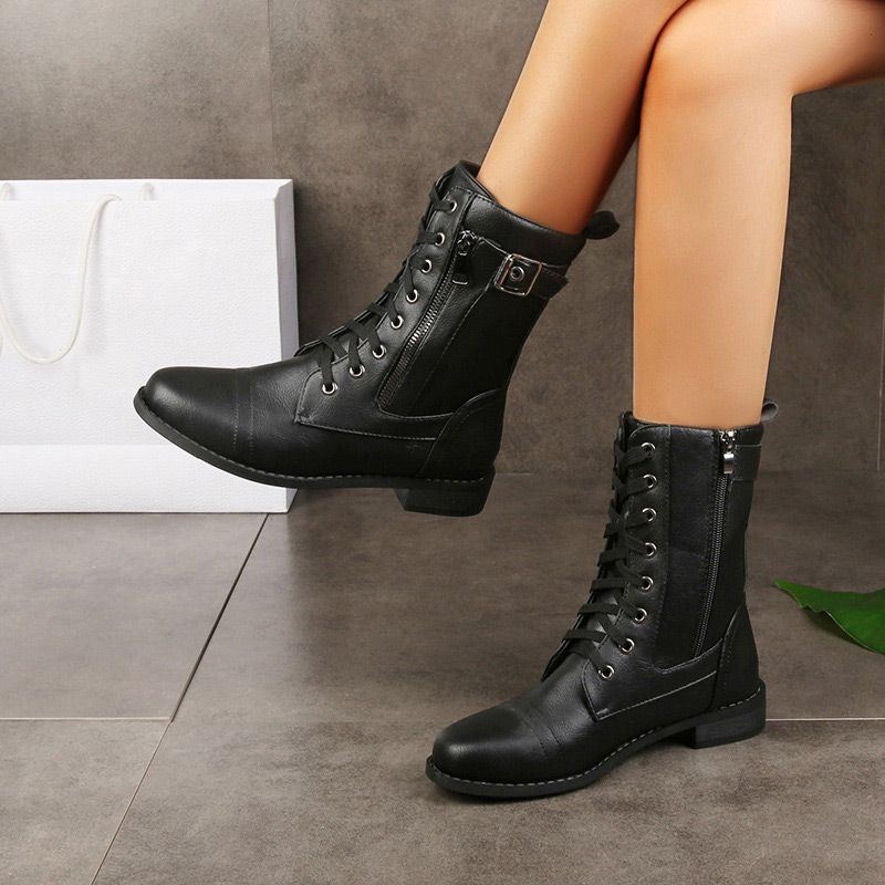 Valeria™ | Botas de Piel Ortopédicas con Cremallera Lateral