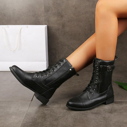 Valeria™ | Botas de Piel Ortopédicas con Cremallera Lateral