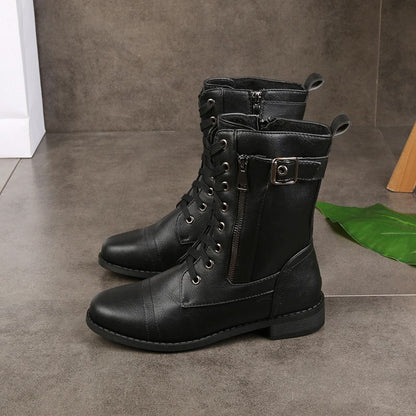 Valeria™ | Botas de Piel Ortopédicas con Cremallera Lateral