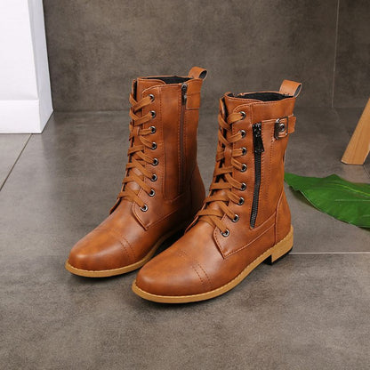 Valeria™ | Botas de Piel Ortopédicas con Cremallera Lateral