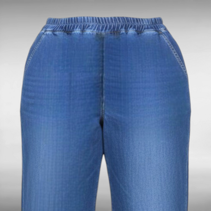 Renata™ | Jean taille haute élastique coupe palazzo