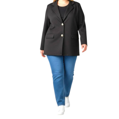 Camila™ | Saco Ligero de Viscosa con Botones Dorados