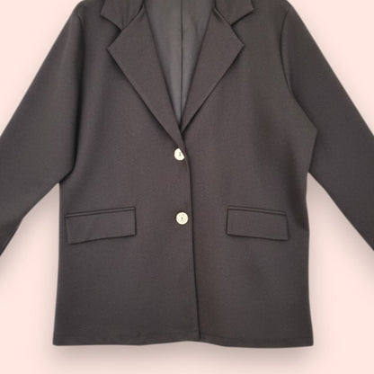 Camila™ | Saco Ligero de Viscosa con Botones Dorados