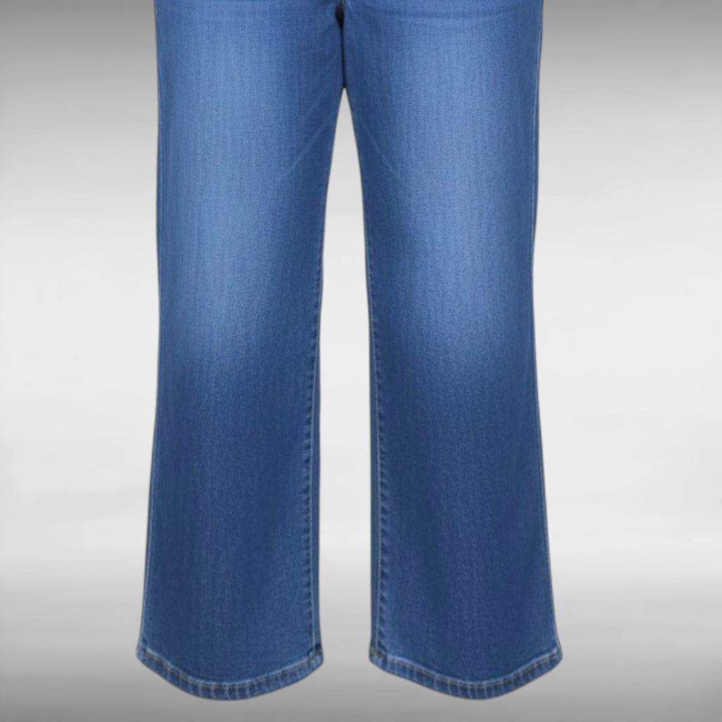 Renata™ | Jean taille haute élastique coupe palazzo