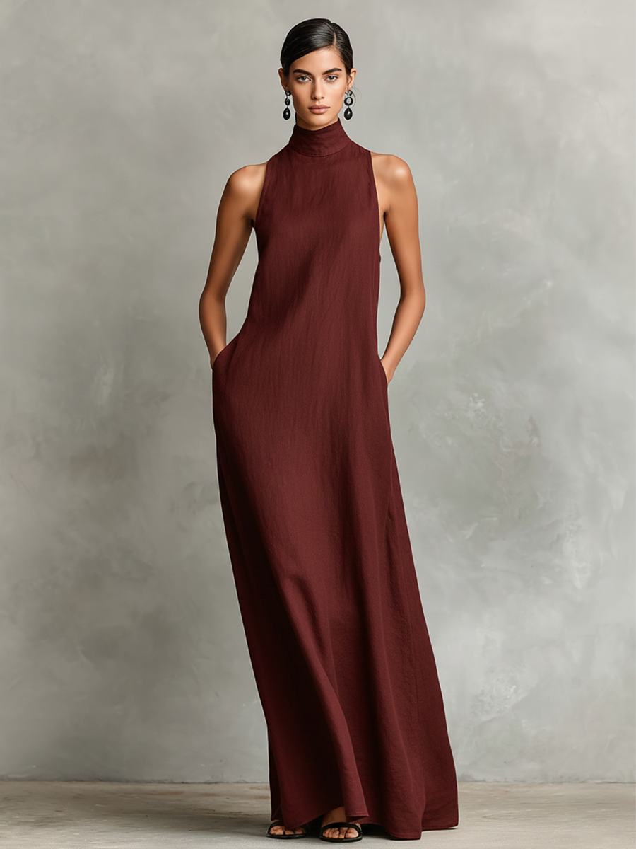 Iria™ | Vestido largo minimalista sin mangas